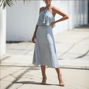 VICI Blue Gingham Halter Dress